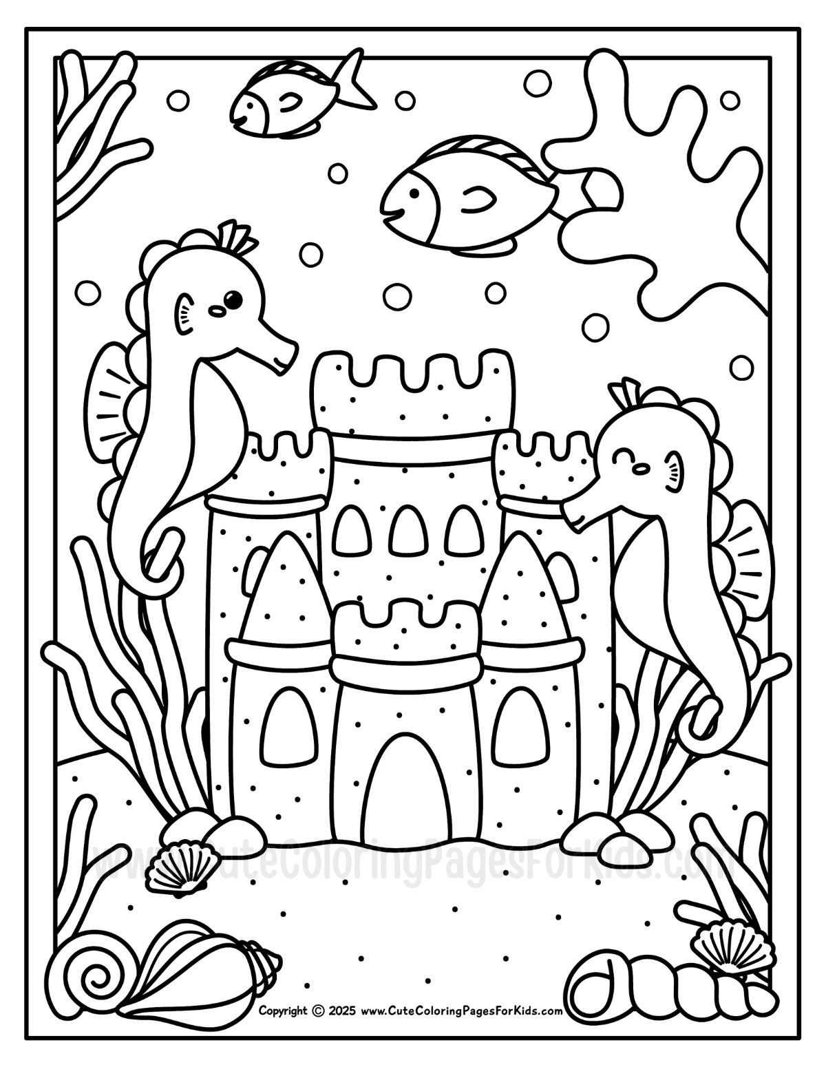 sea creatures coloring pages