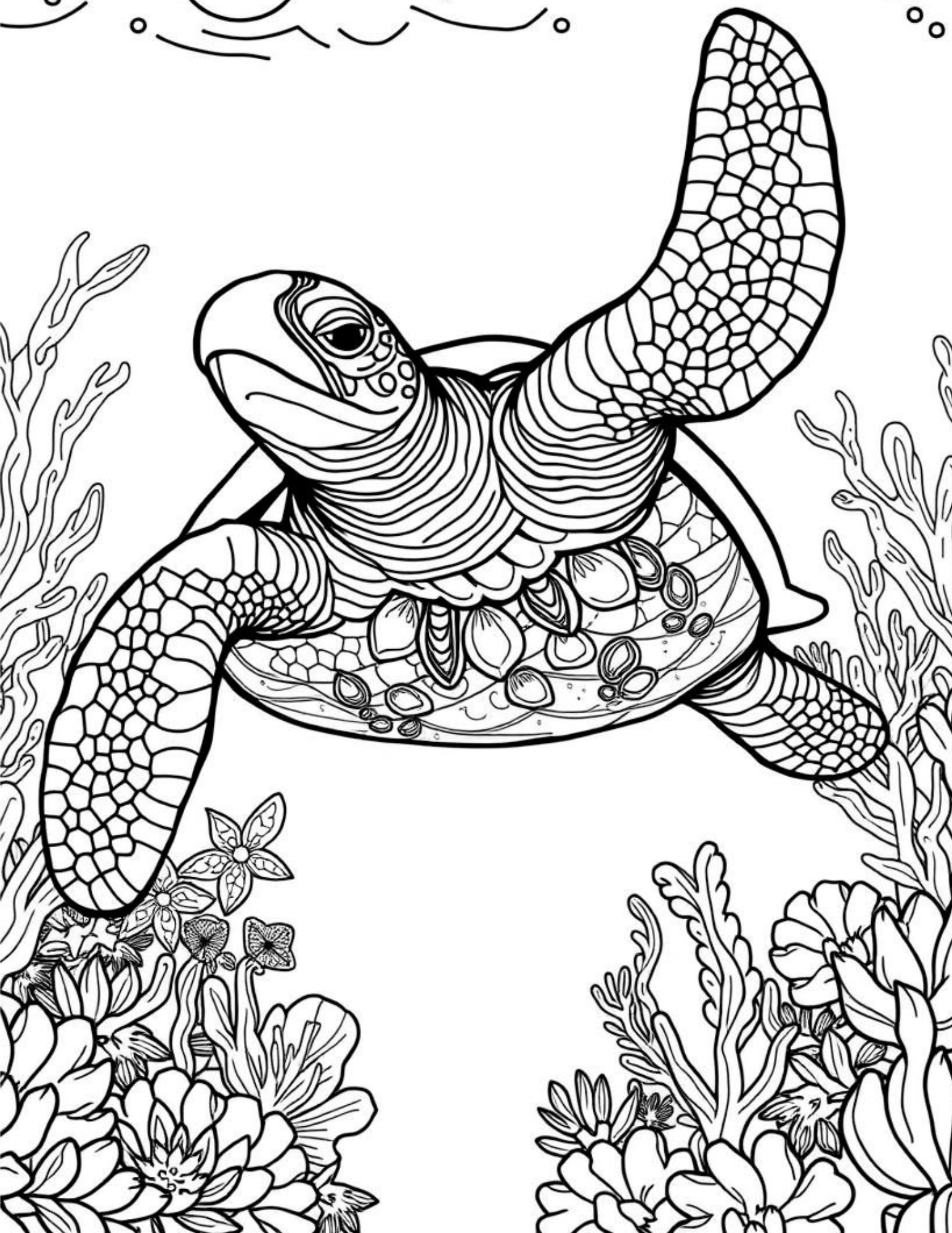 ocean coloring book pages
