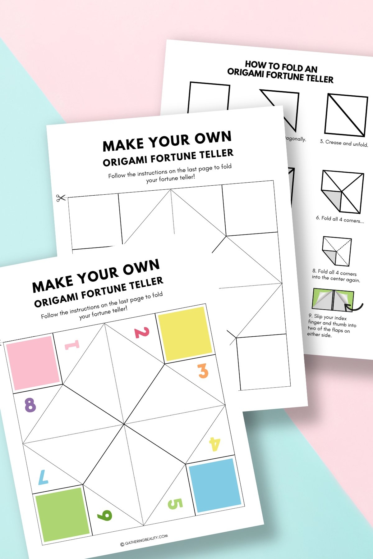 Origami Fortune Teller Free Printable Gathering Beauty
