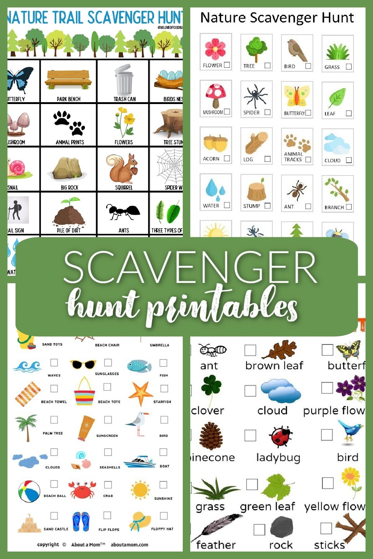 free printable nature scavenger hunt pdf