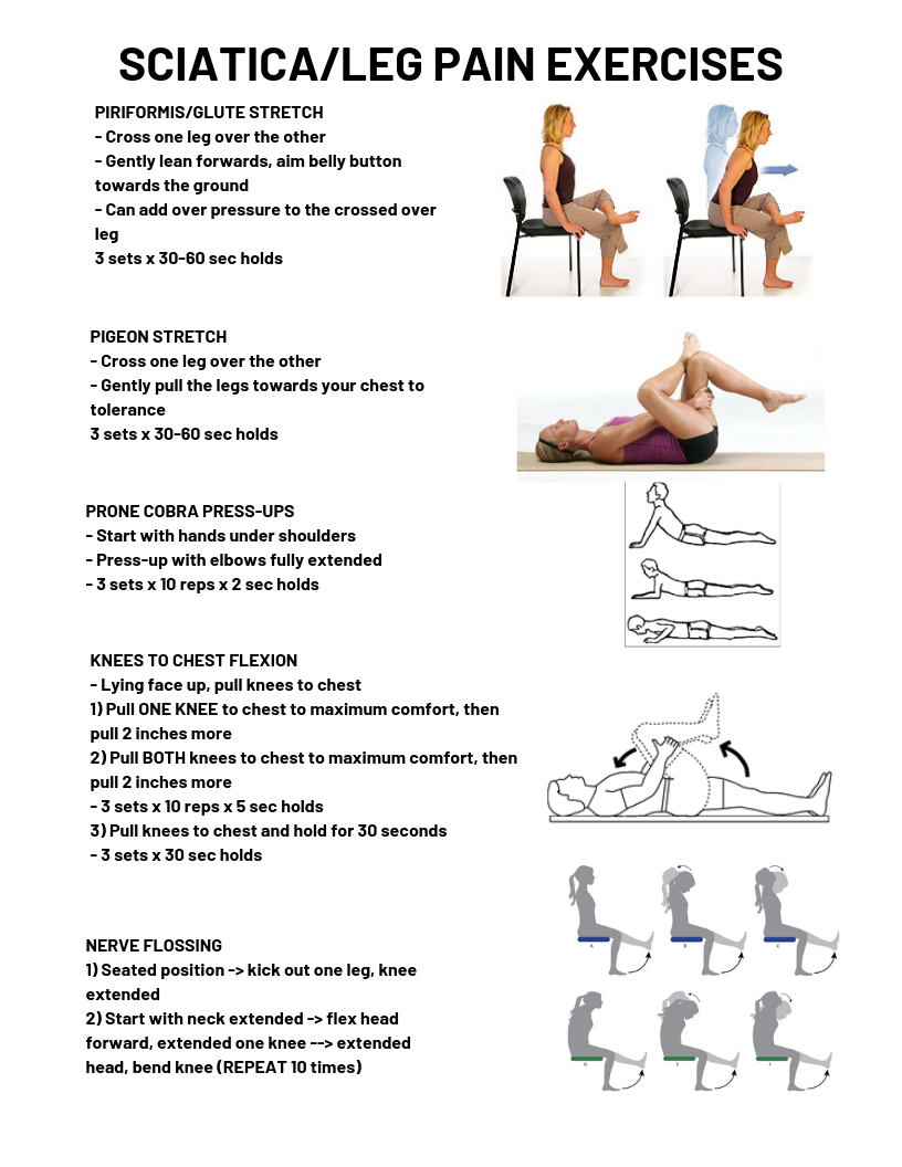 printable sciatica exercises pdf