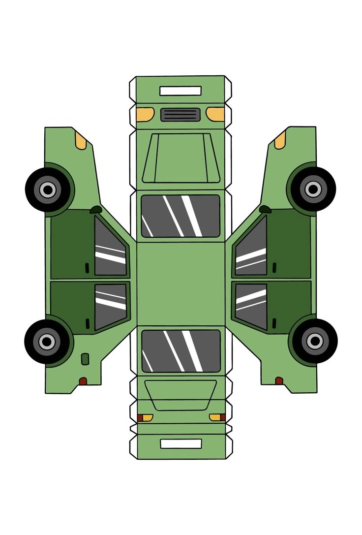 Paper Car Templates 10 Free PDF Printables Printablee