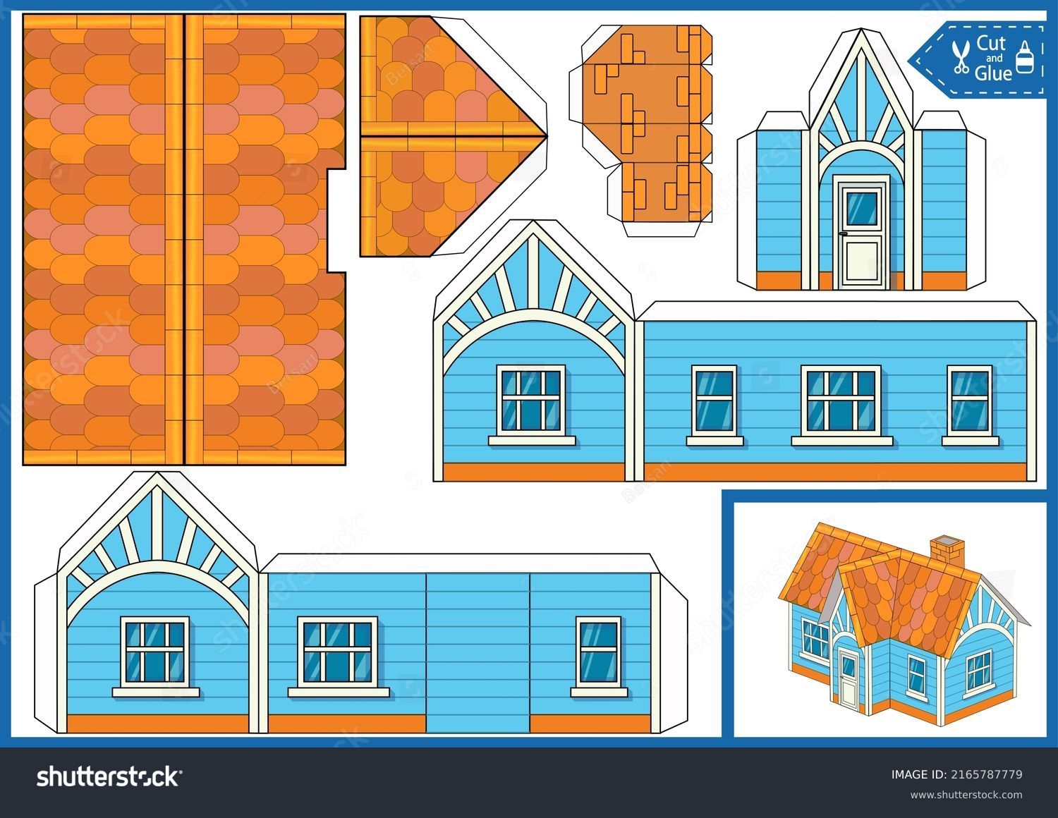 printable paper house template