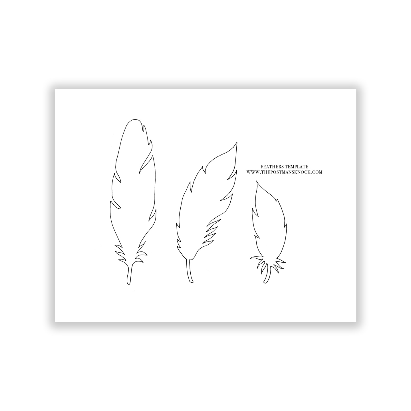 printable feather template
