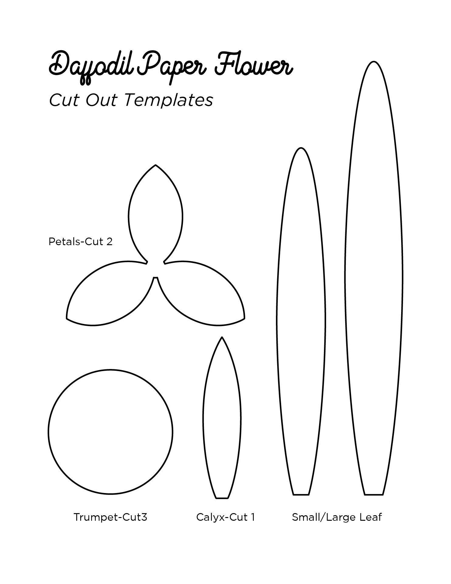 cut out printable flower petal template