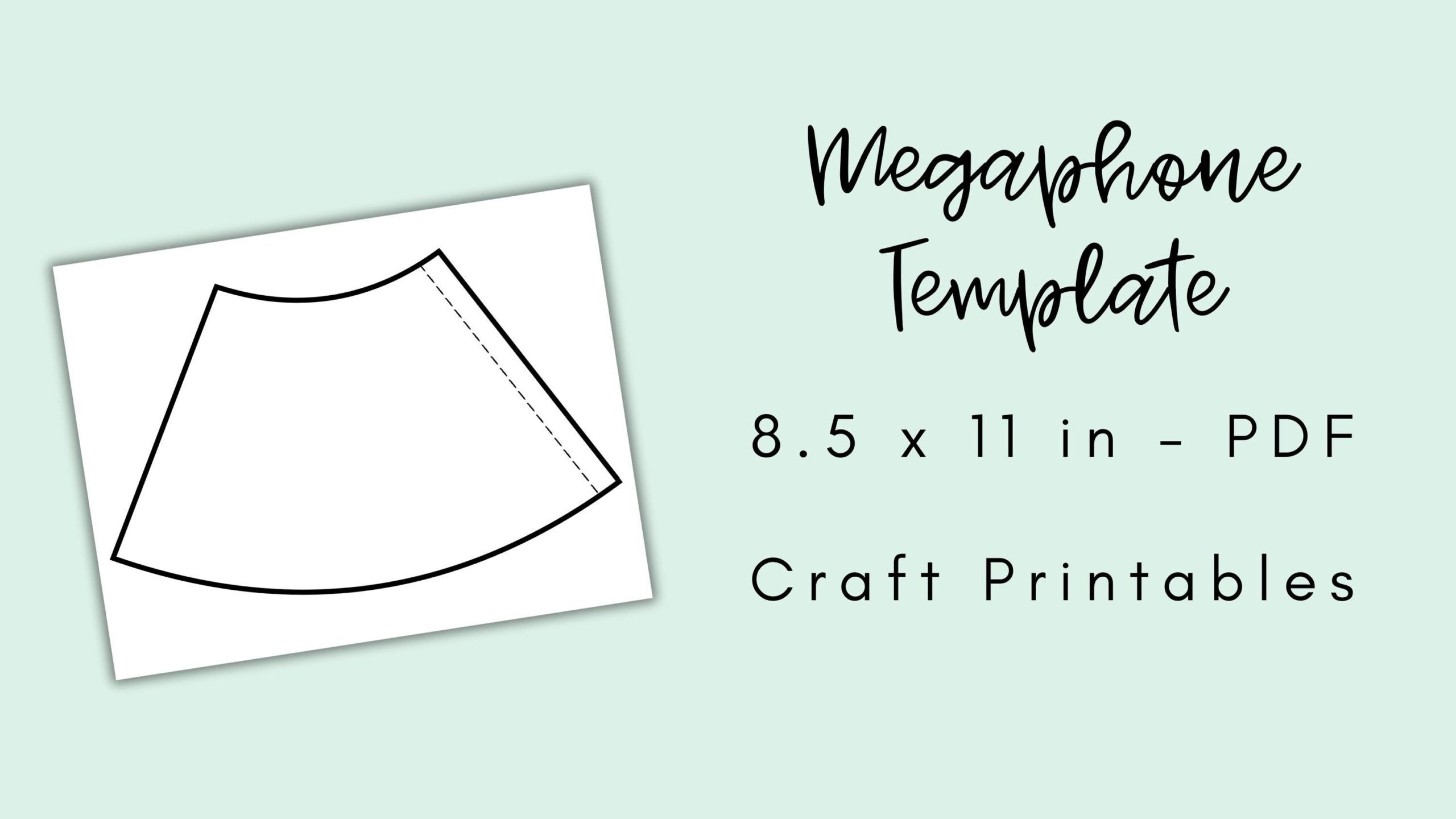 Paper Megaphone Template Megaphone Craft Printable Craft Activity Kids Digital Download Paper Craft Template Activity For Kids Etsy