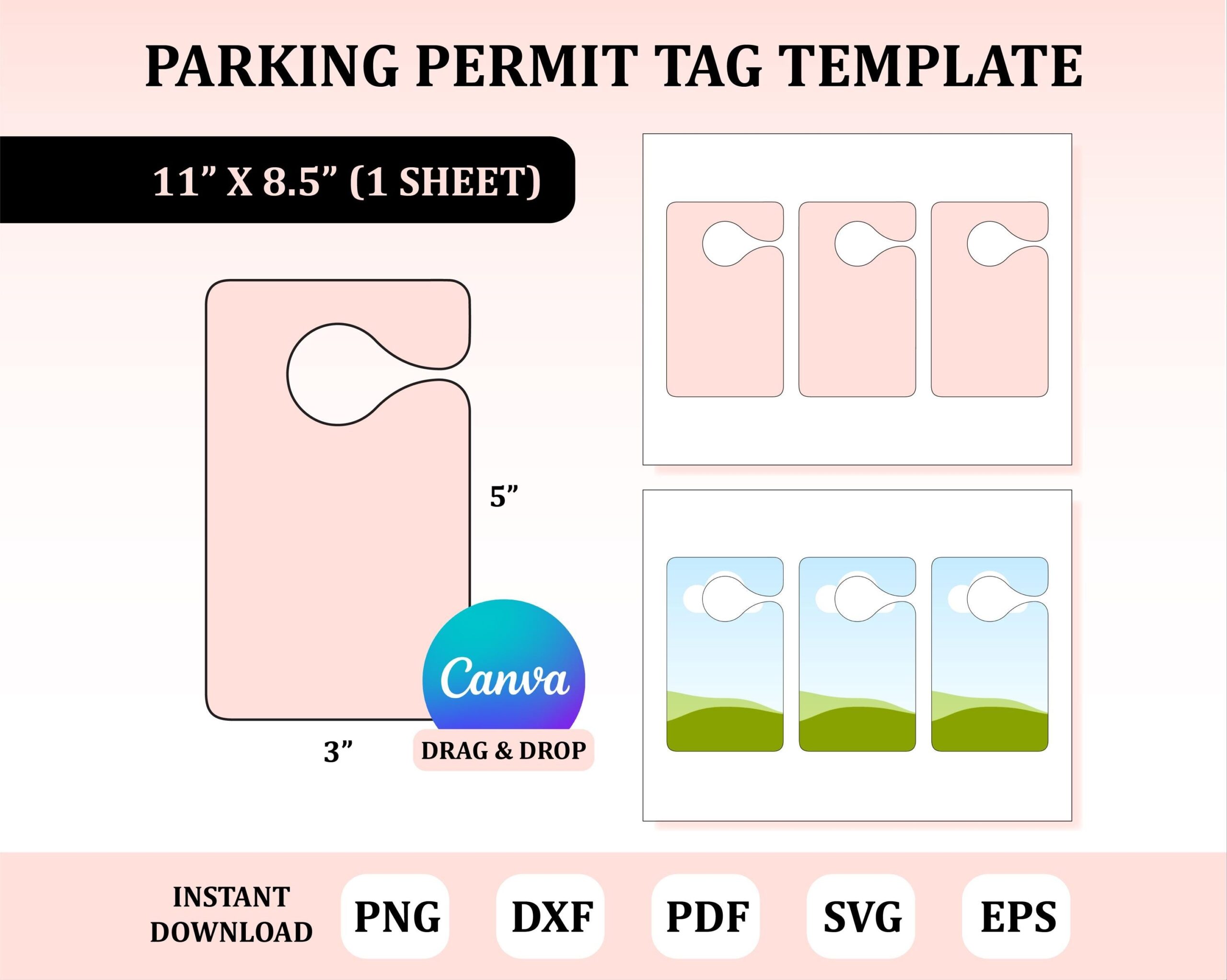 printable car hang tag template