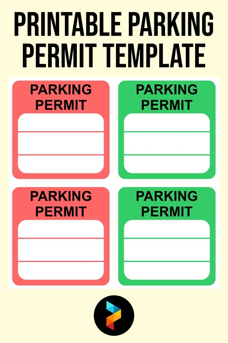 printable parking pass template word