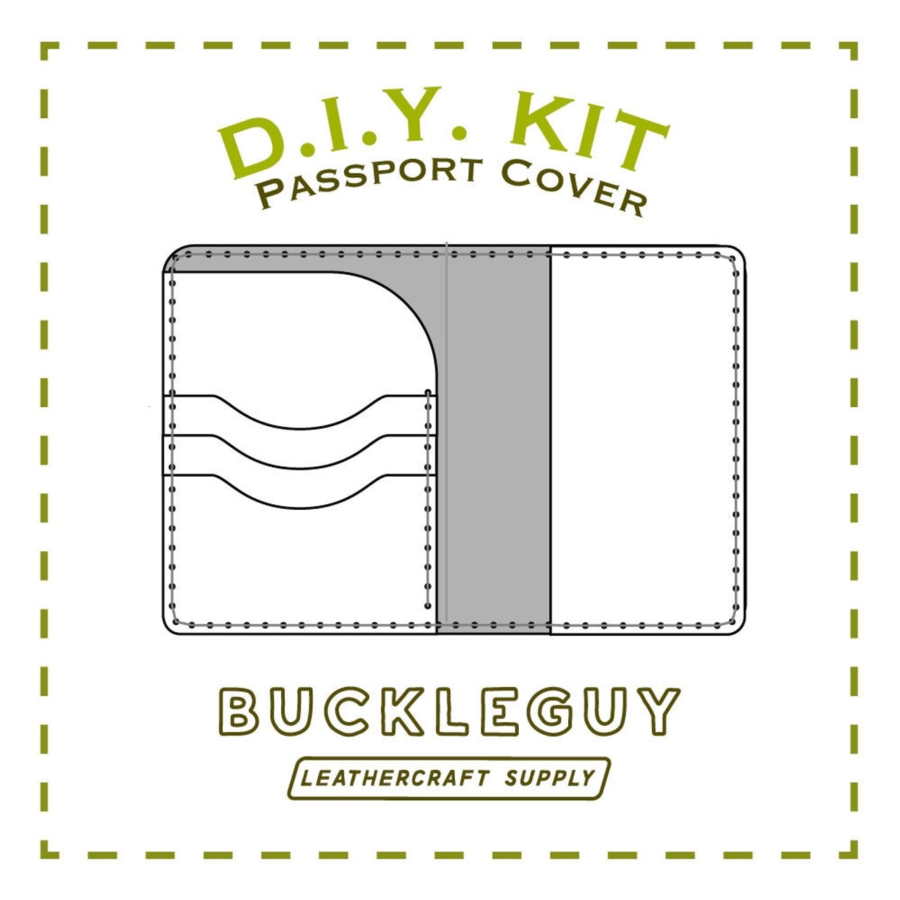Passport Case Leather Pattern PDF Template Buckleguy
