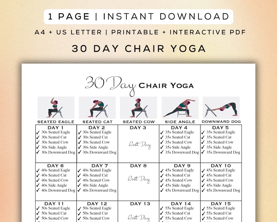 free printable chair yoga exercises pdf