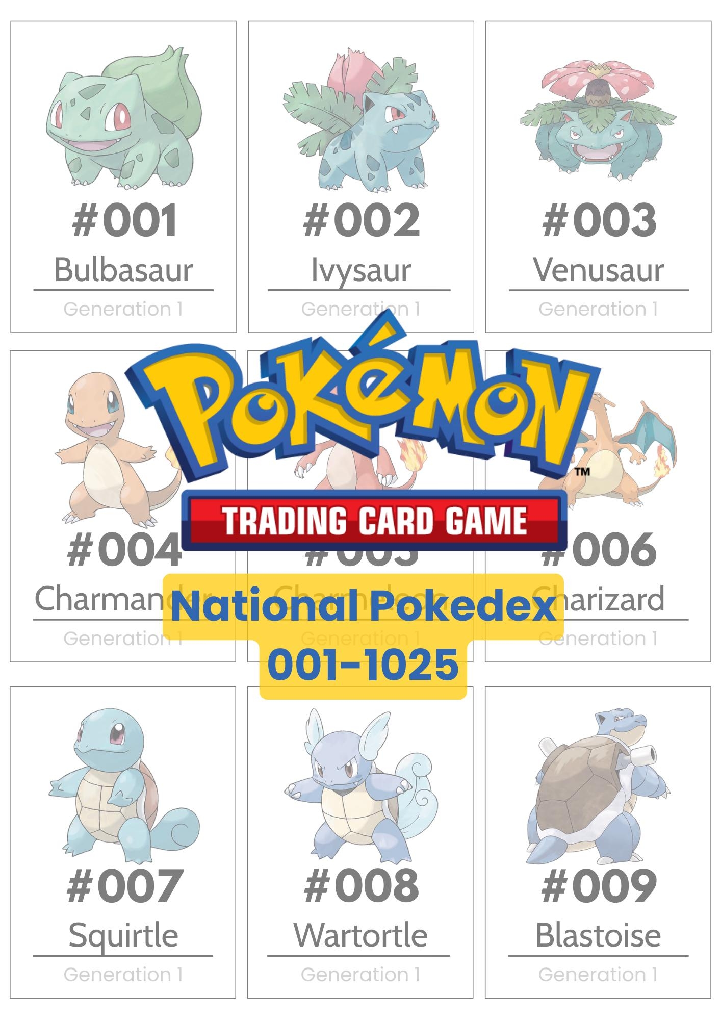 PDF Complete National Pok dex Pok mon Binder Placeholders STRAIGHT CORNERS Etsy