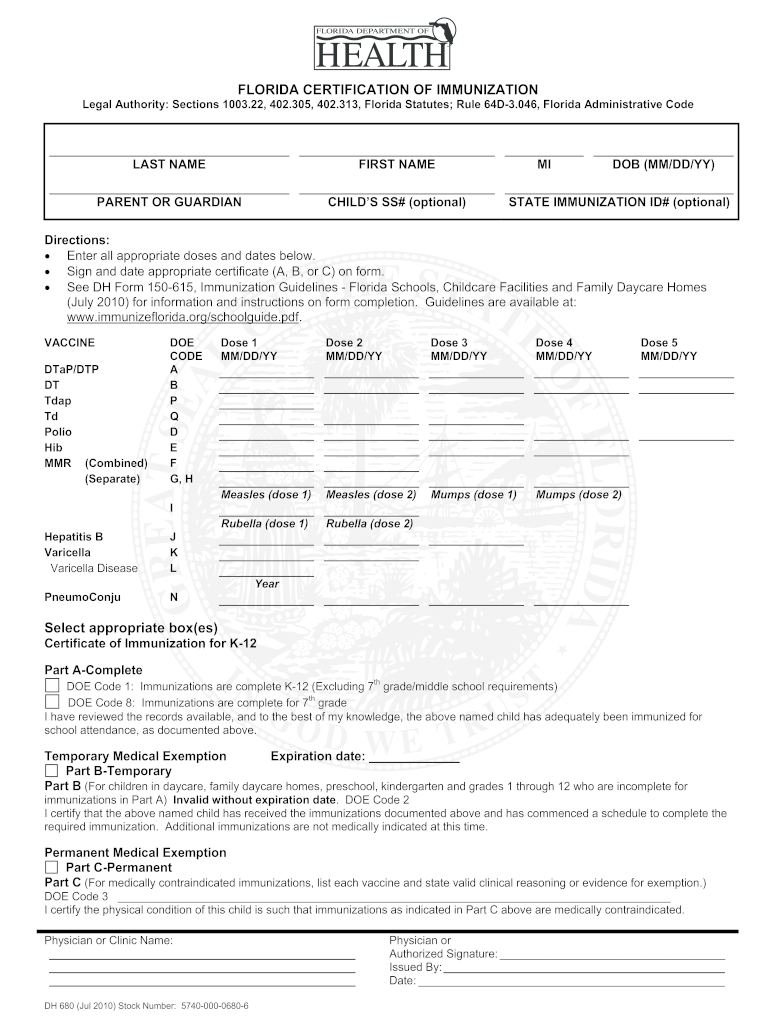 Pdf Florida Dh 680 Form Printable Fill Out Sign Online DocHub