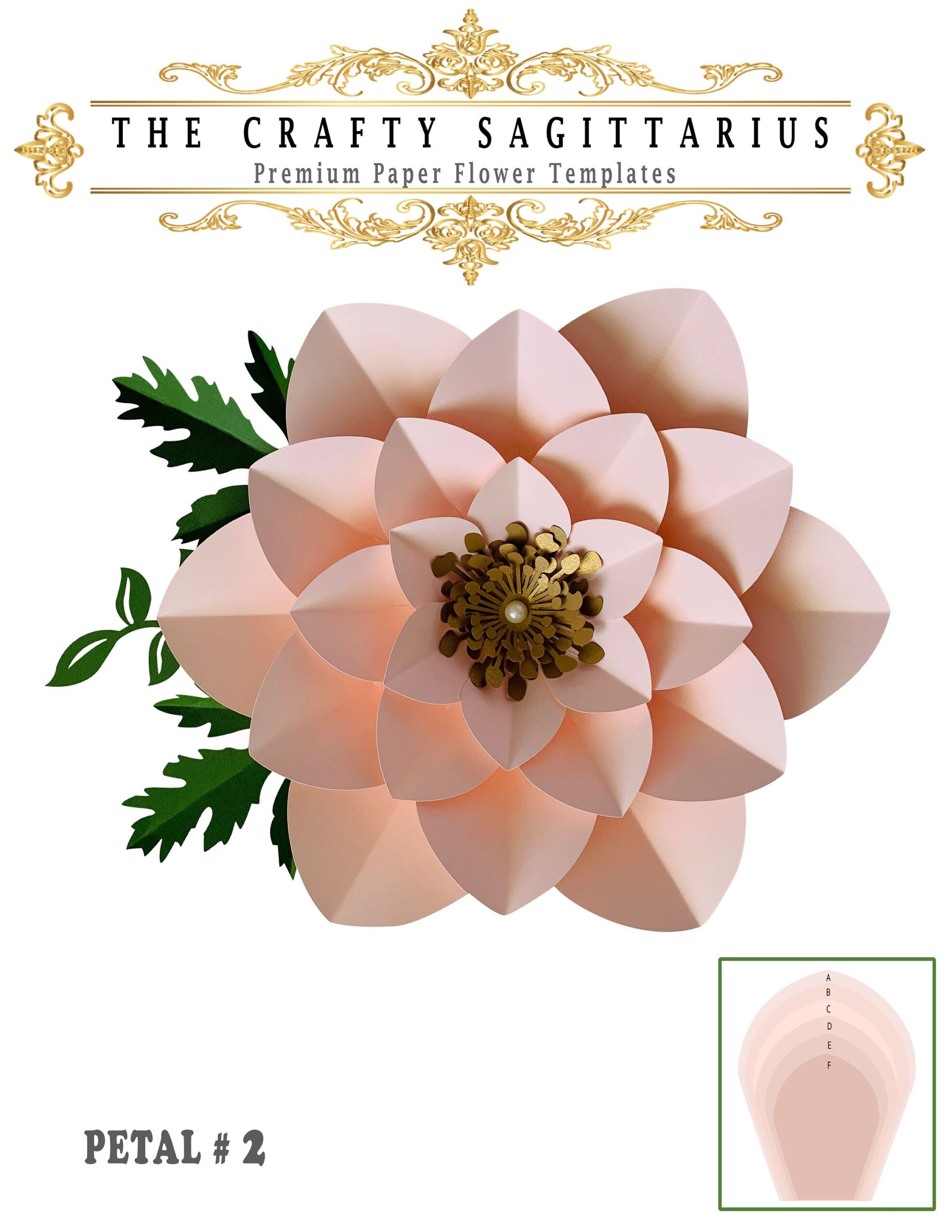 printable 3d flower template