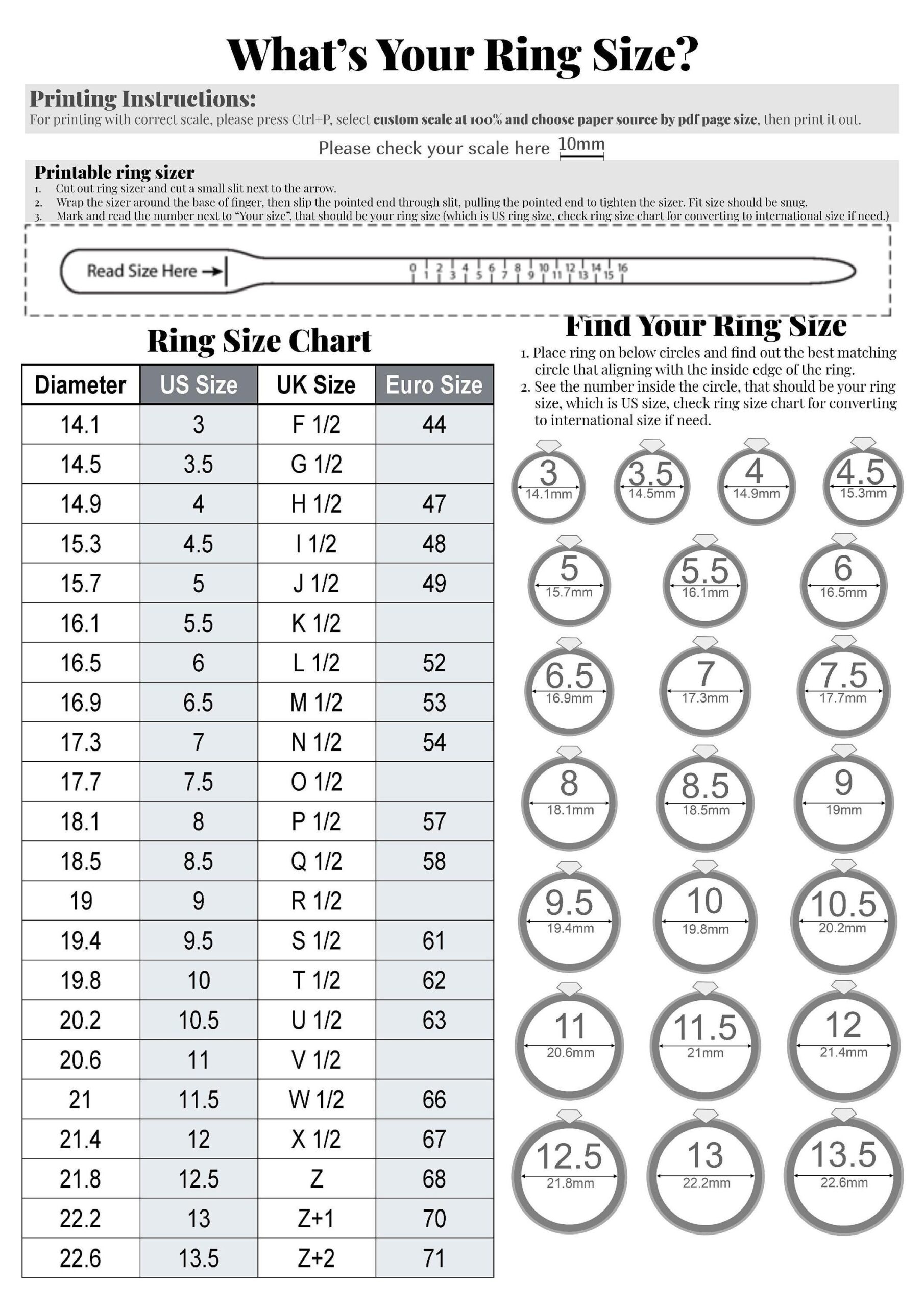printable ring size chart pdf