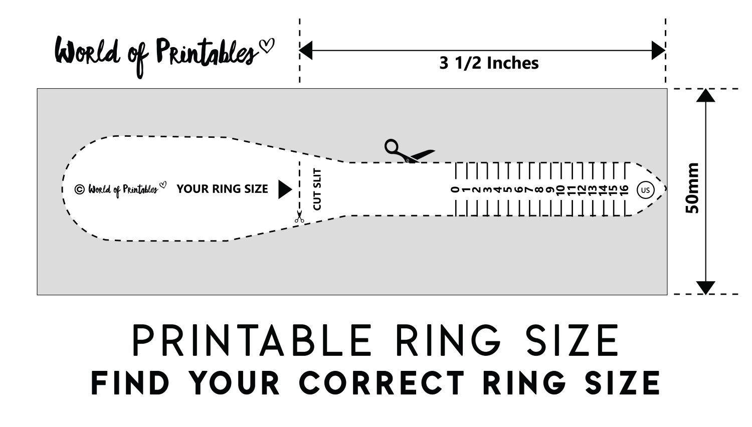 Pdf Printable Ring Sizer Strip Free Printable Printable Ring Size Chart Pdf Ring Sizer Printable
