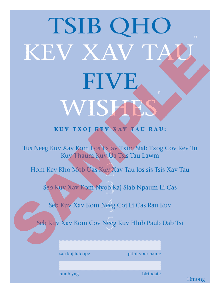 printable five wishes document pdf