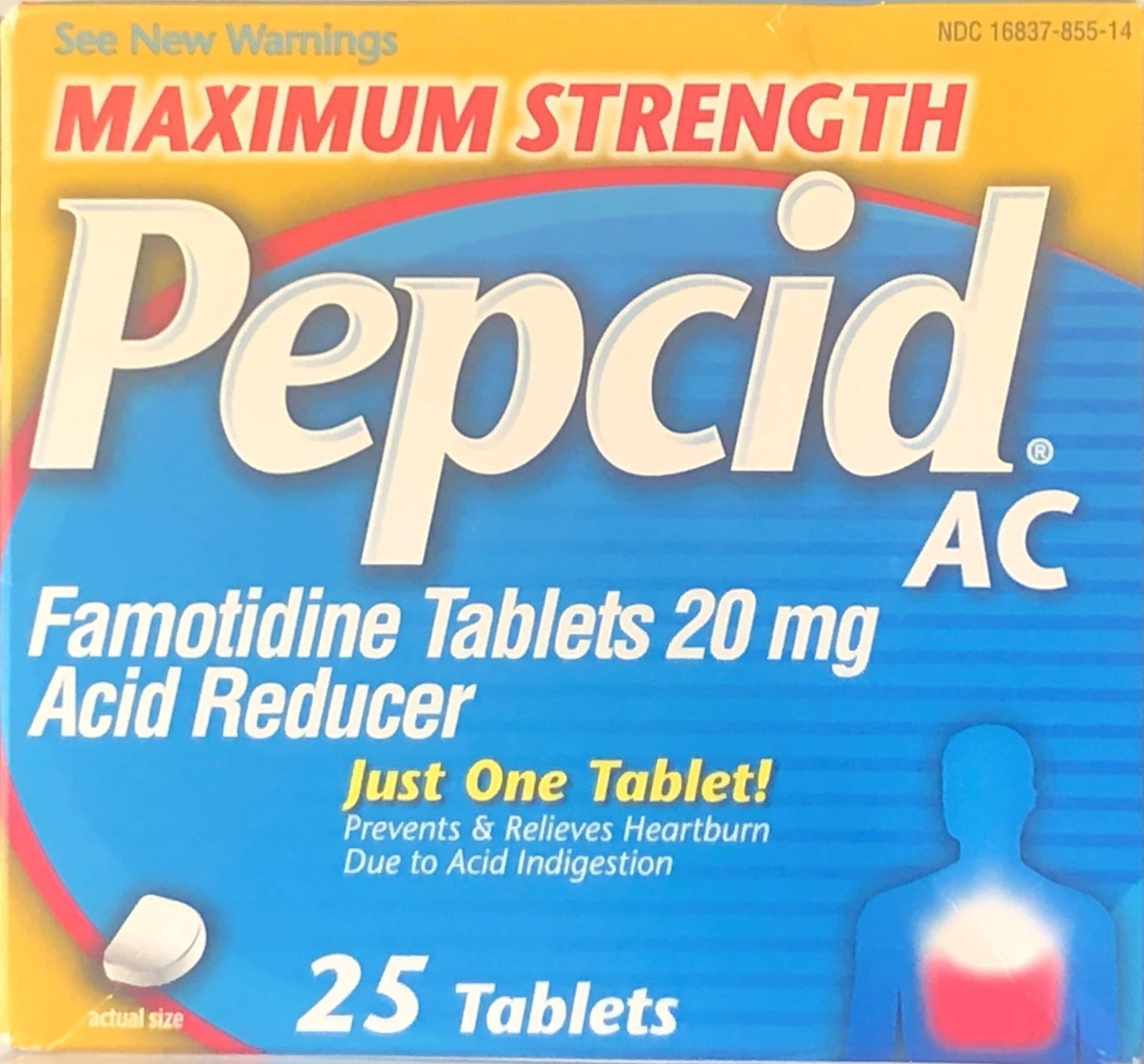 Pepcid AC Maximum Strength Famotidine Tablets Antacid Coated 25 Count In The Over The Counter Medicines Department At Lowes