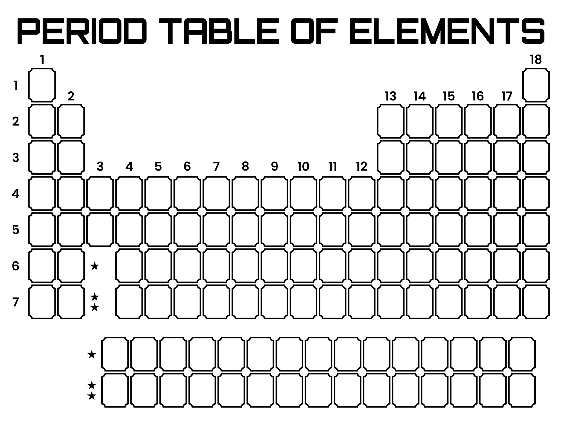 Periodic Table Blank Template 10 Free PDF Printables Printablee Worksheets Library
