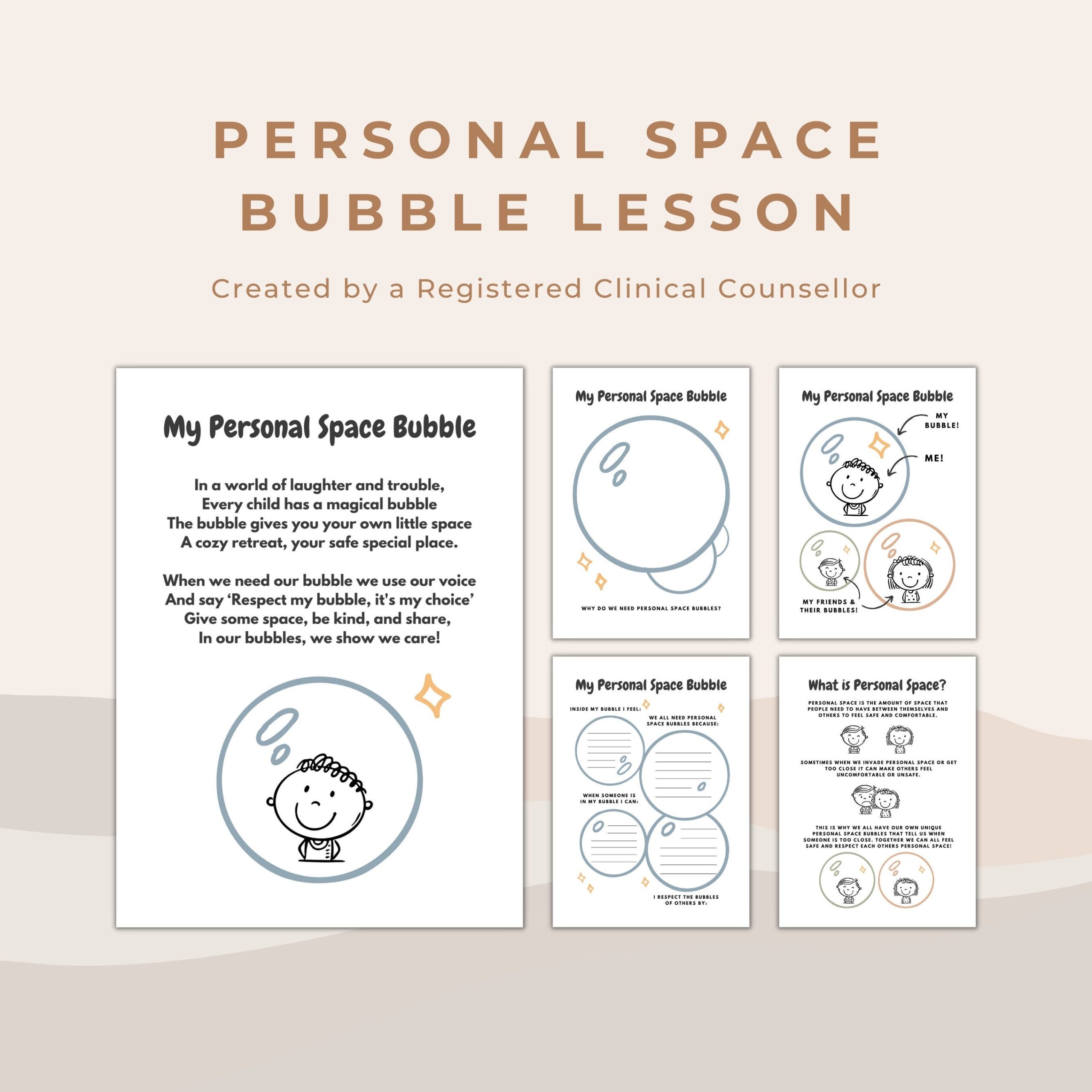 Personal Space Worksheets Etsy
