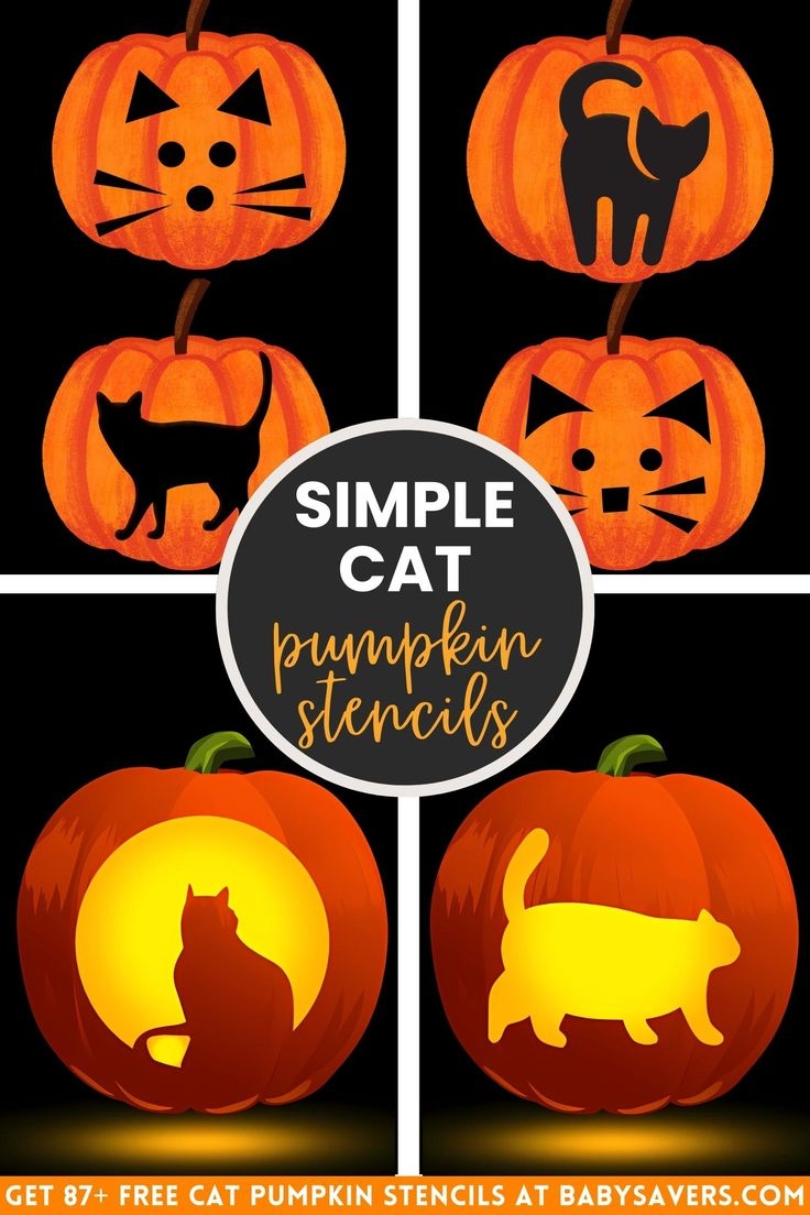 Pin By Allycia Stennett On Halloween Pumpkin Carving Cat Pumpkin Carving Pumpkin Stencil
