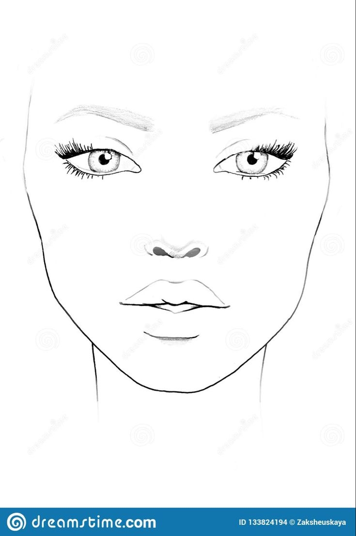 makeup face template printable pdf