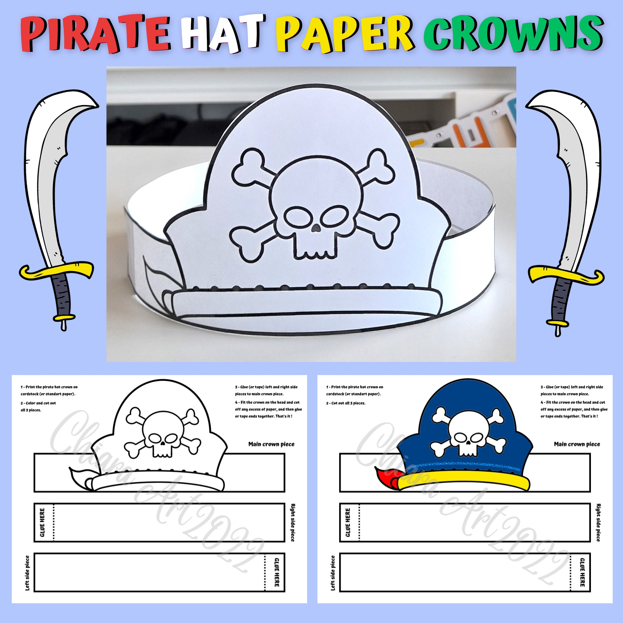 pirate hat printable template