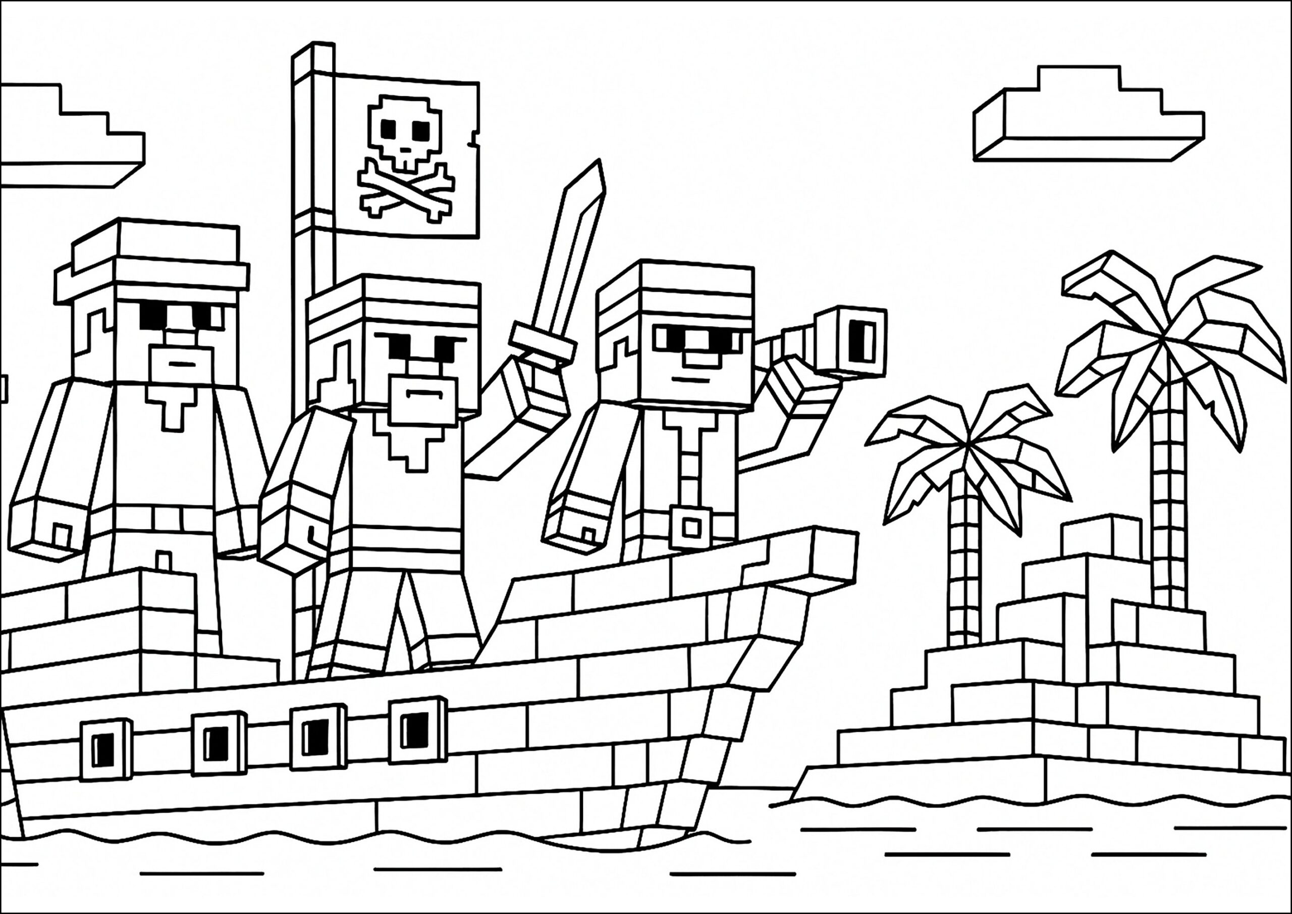 minecraft coloring sheets to print