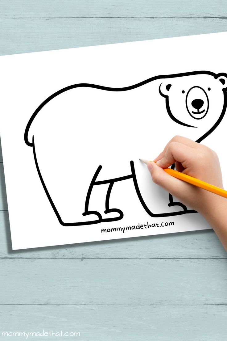 polar bear printable template