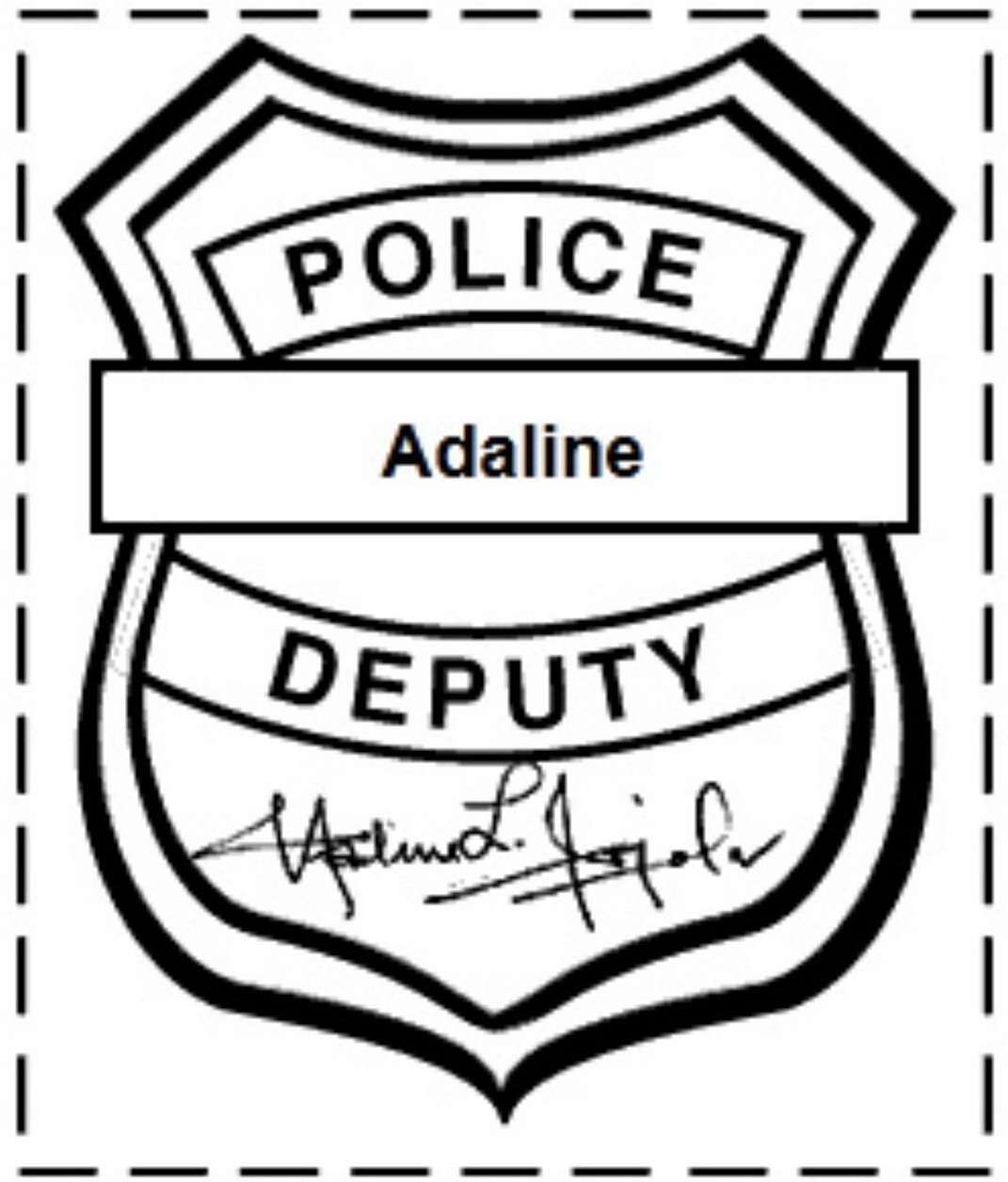 Police Badge Template Printable Alphabet Charts