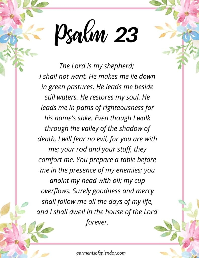 psalm 23 printable