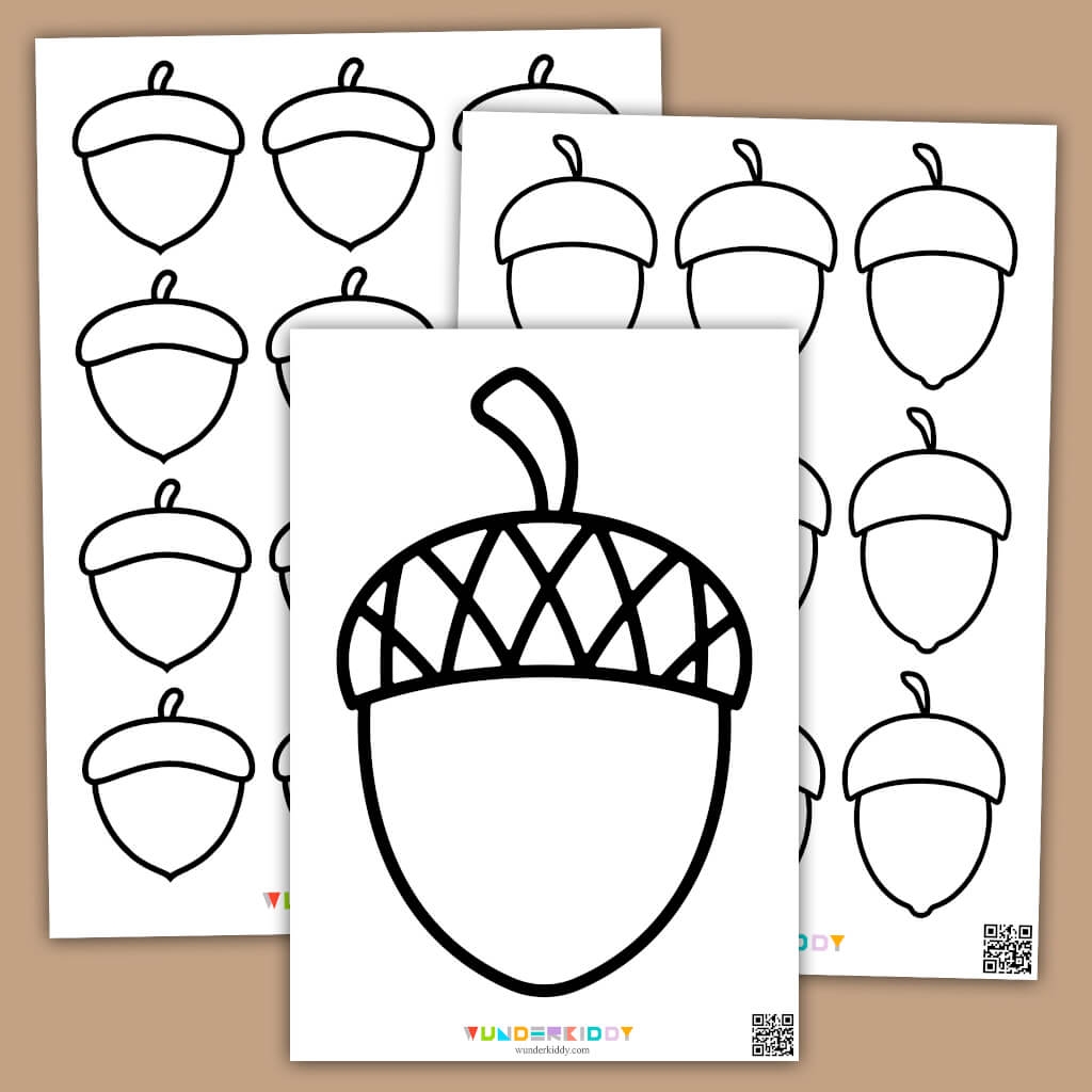 acorn template printable
