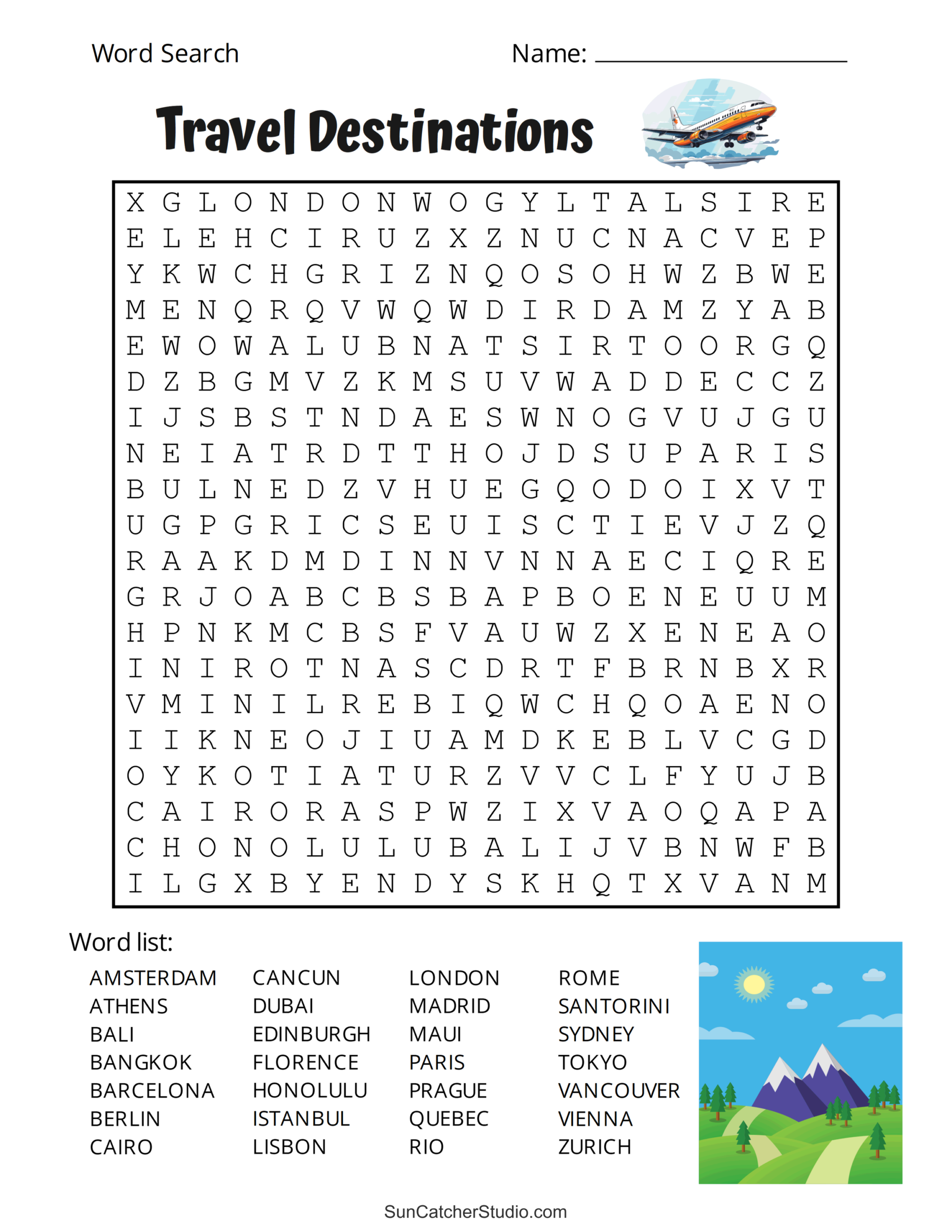word search hard printable