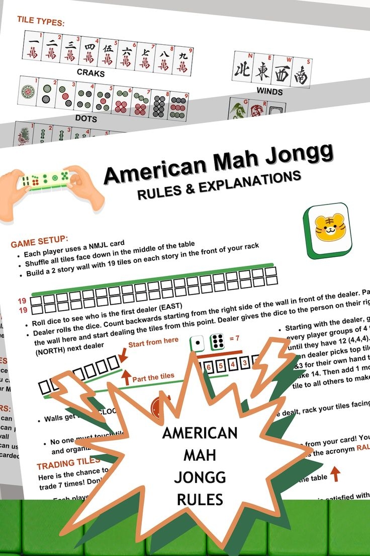 Printable American Mahjong Cheat Sheet D3