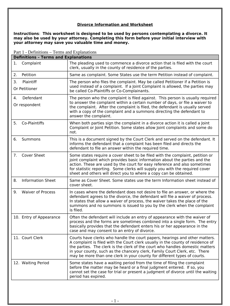 free printable arkansas divorce forms pdf
