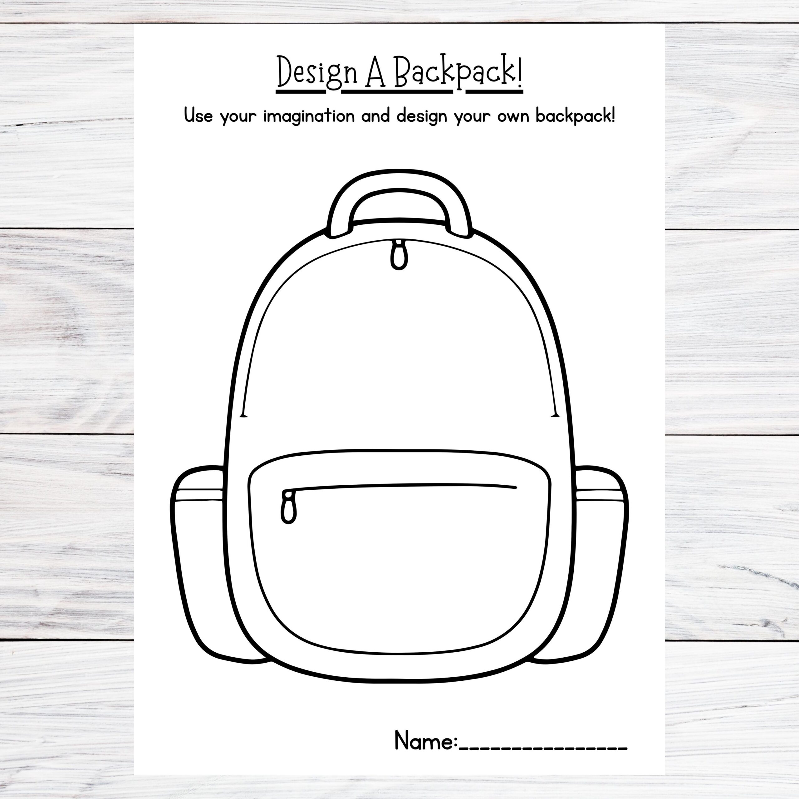 backpack template printable