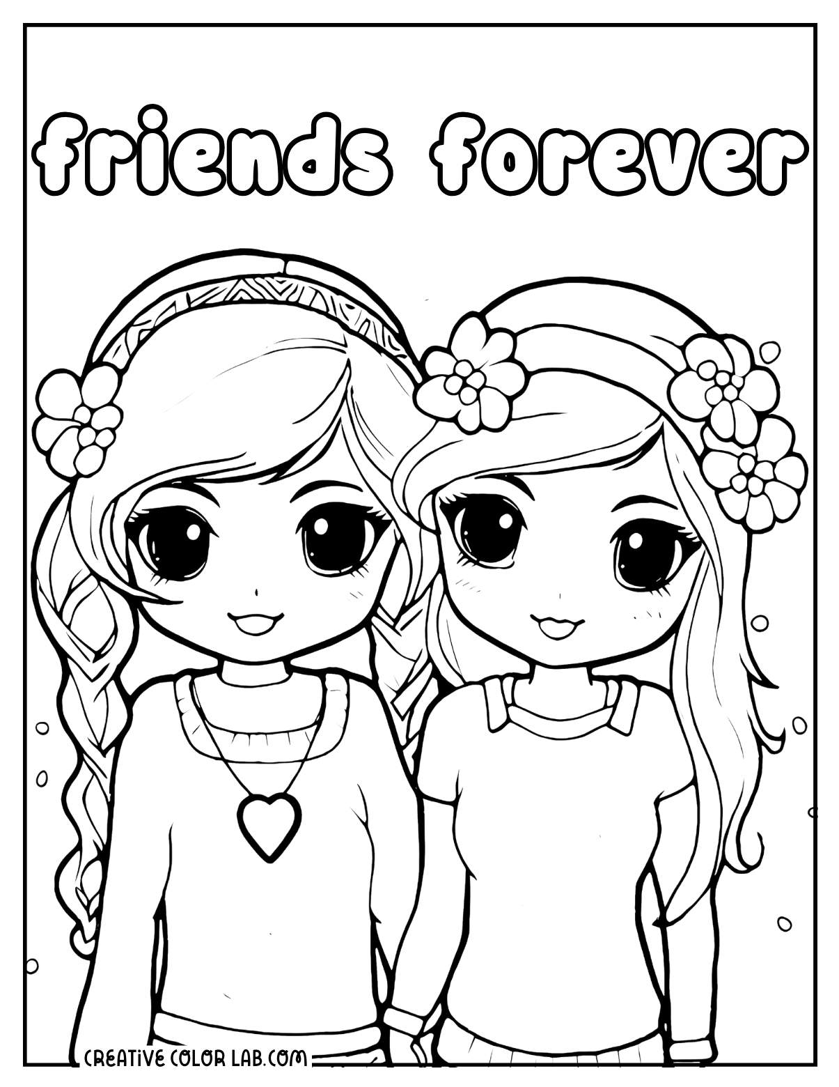 coloring pages for friends