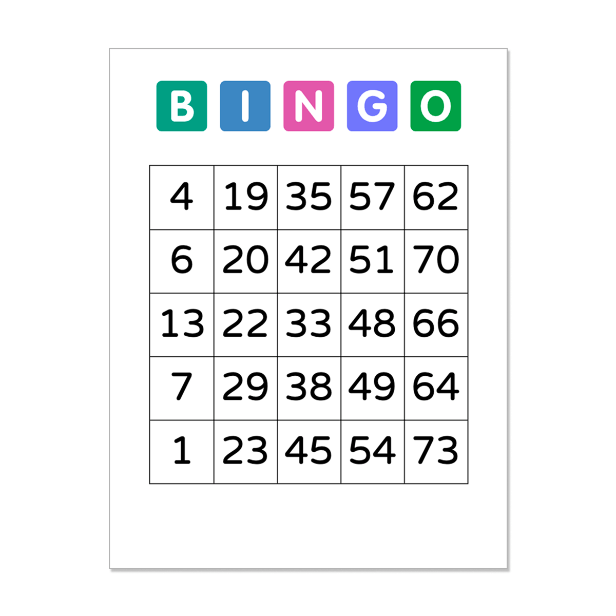 free printable bingo cards pdf