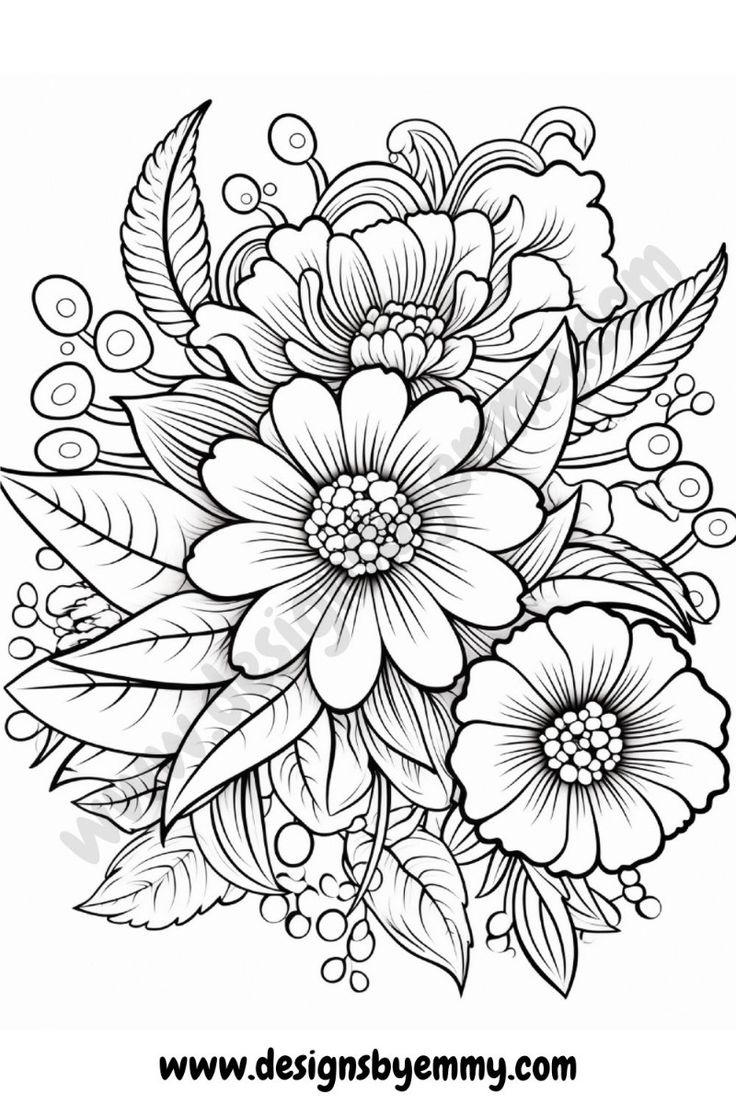 coloring pages for adults flowers