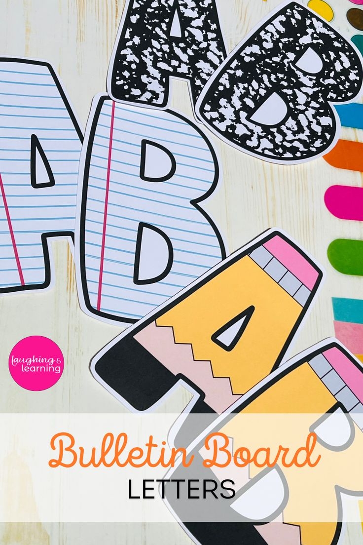 Printable Bulletin Board Letters Numbers Back To School Classroom Decor