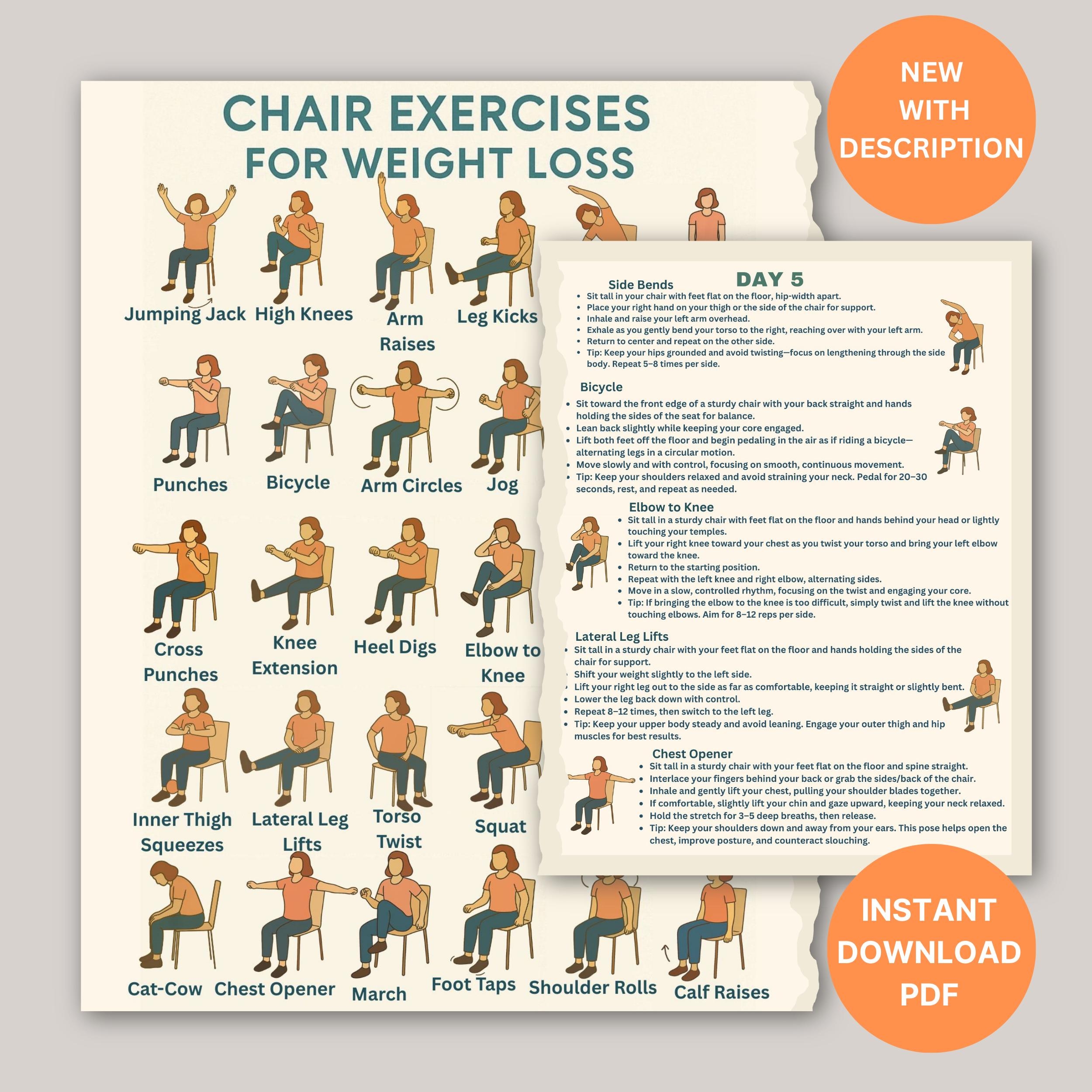 Printable Chair Geriatric Chair Exercises Exercise Chart Printable Leg Exercises For Seniors Pdf Printable