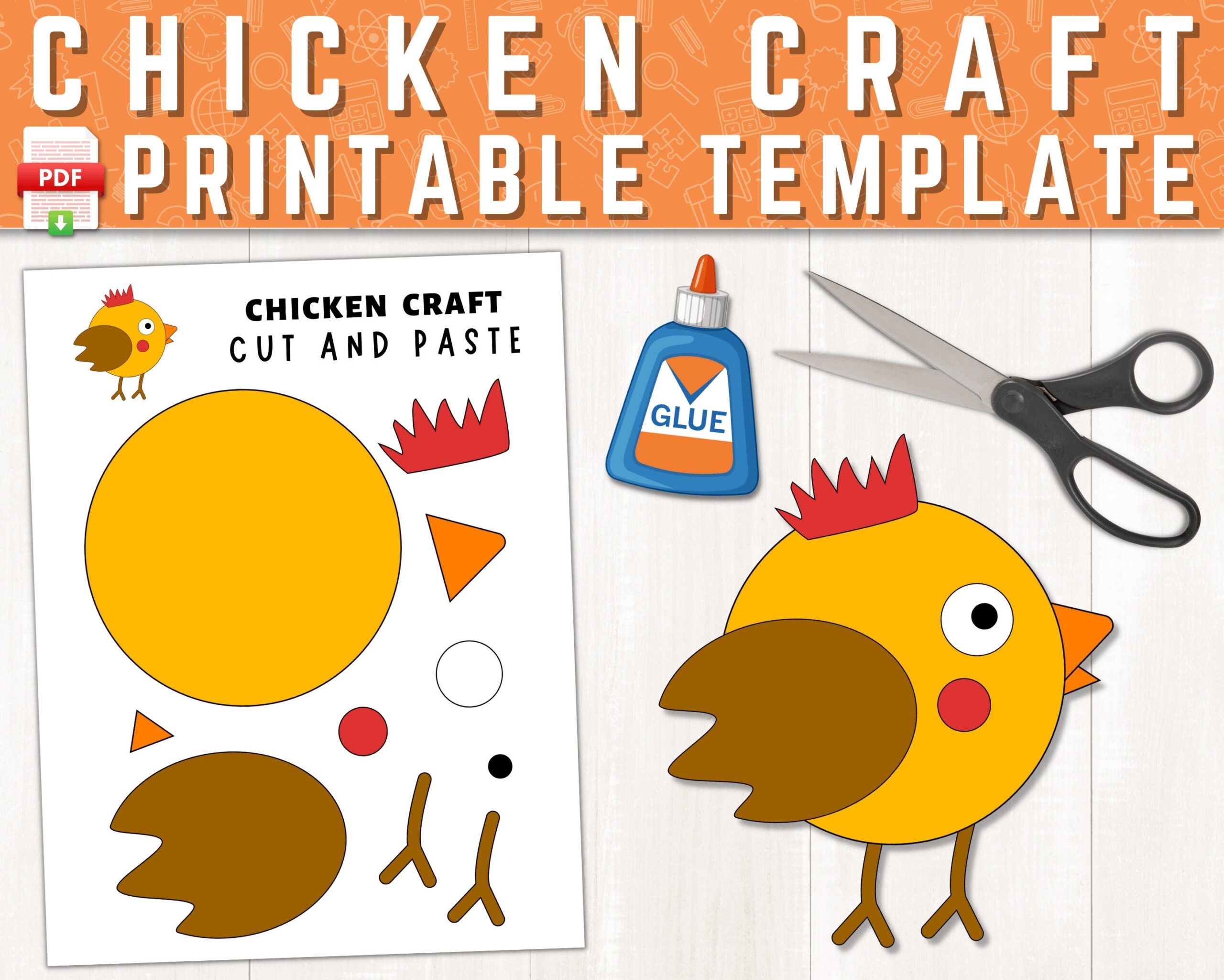 printable chicken template