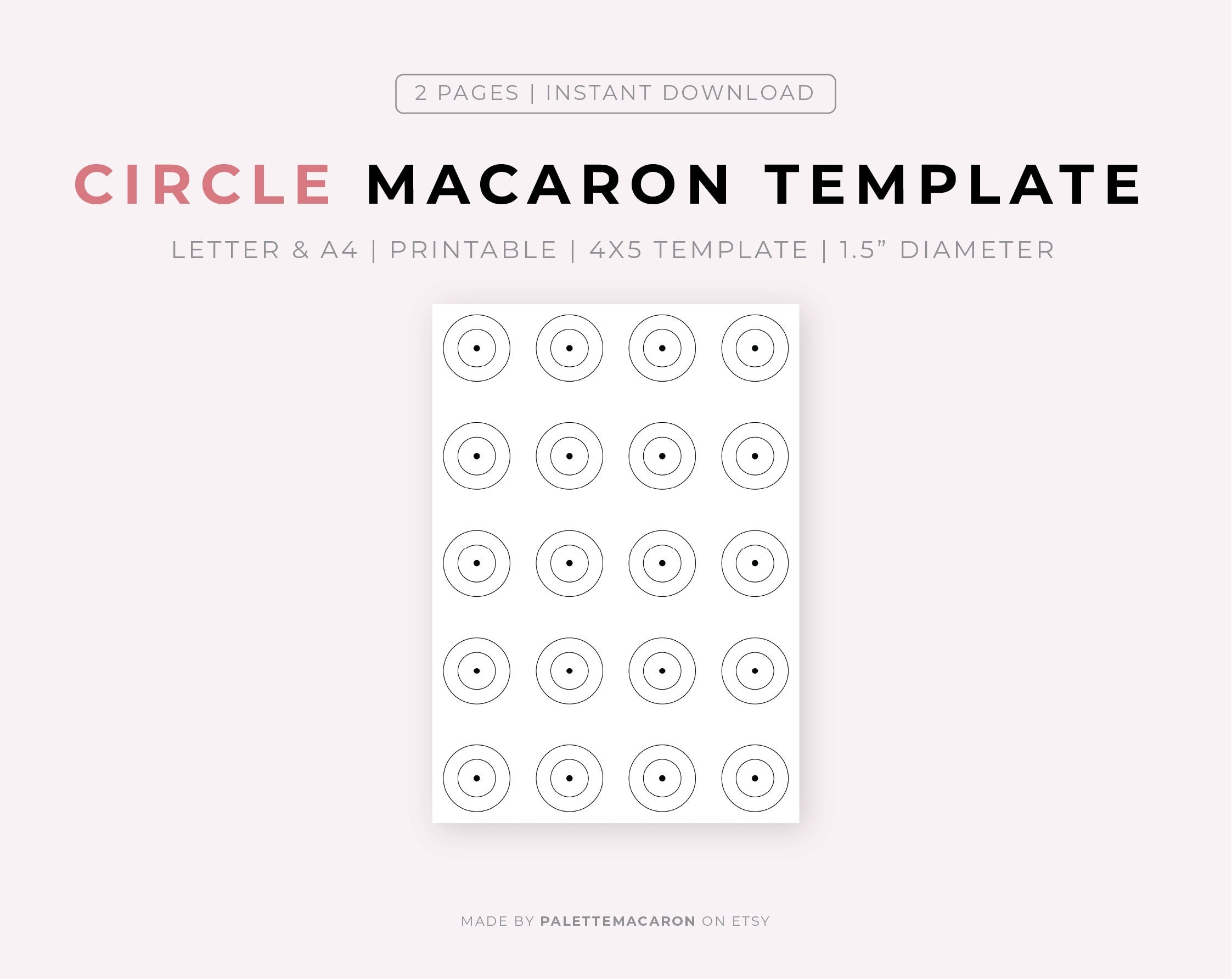 macaron template printable