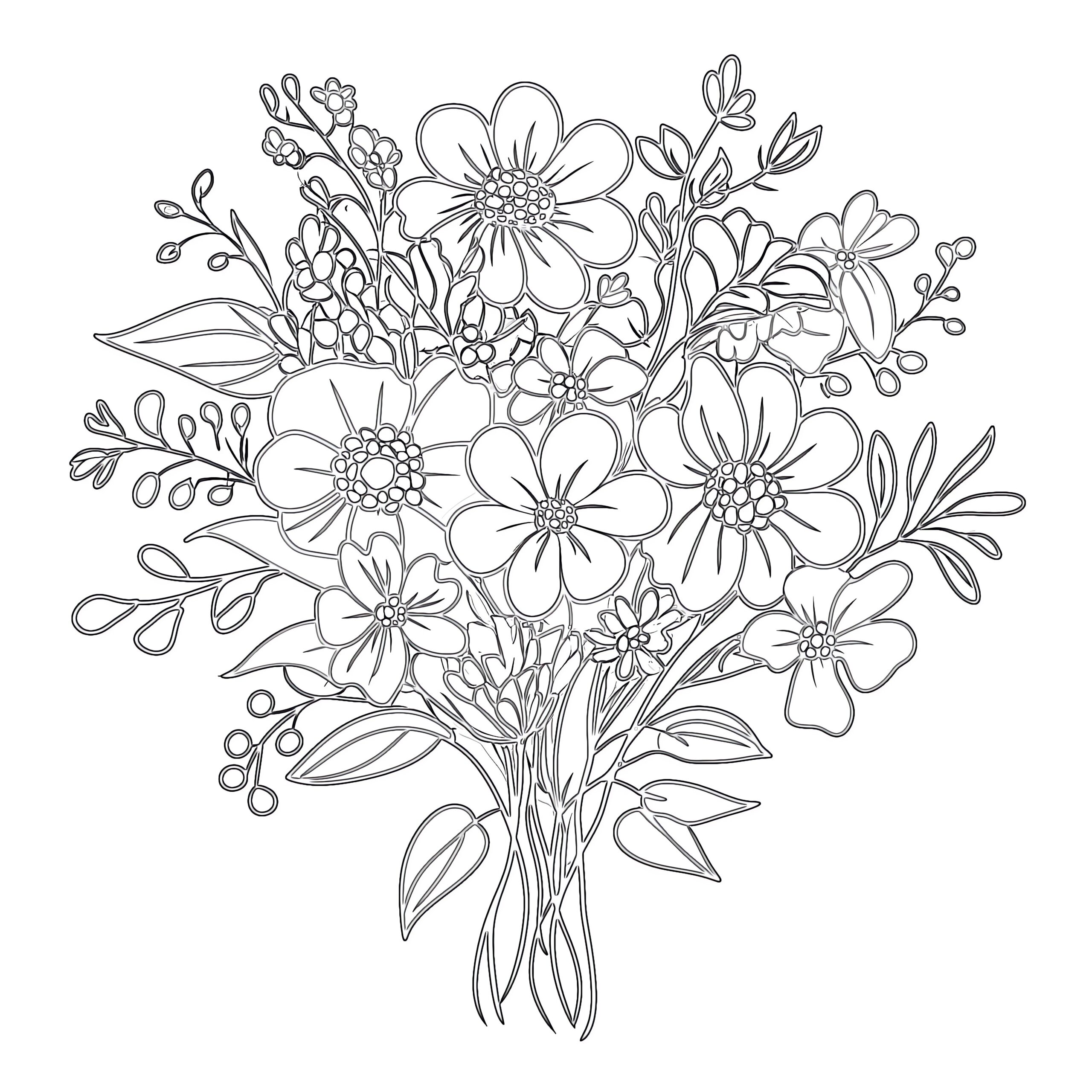 free floral coloring pages