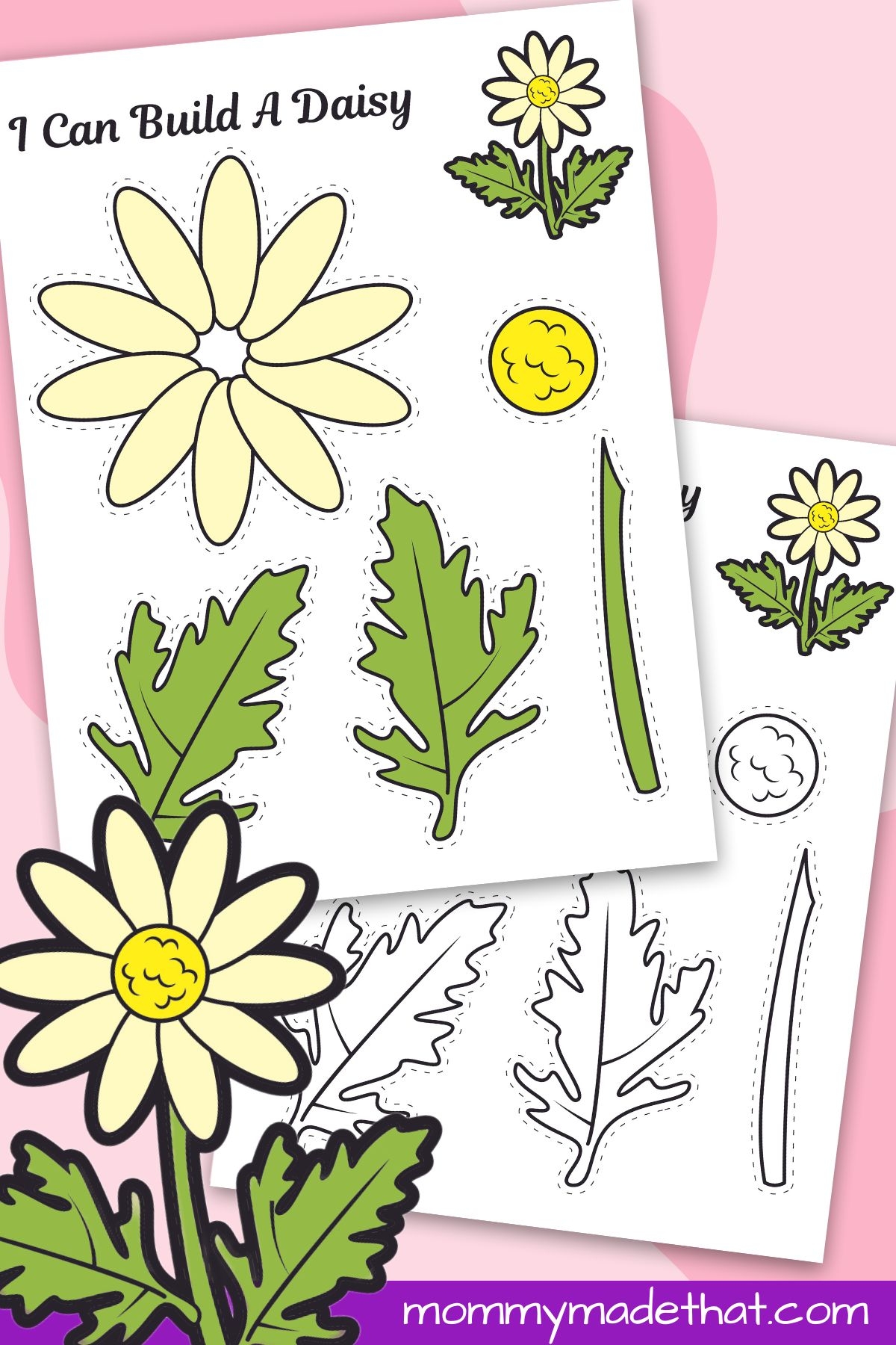 printable daisy flower template