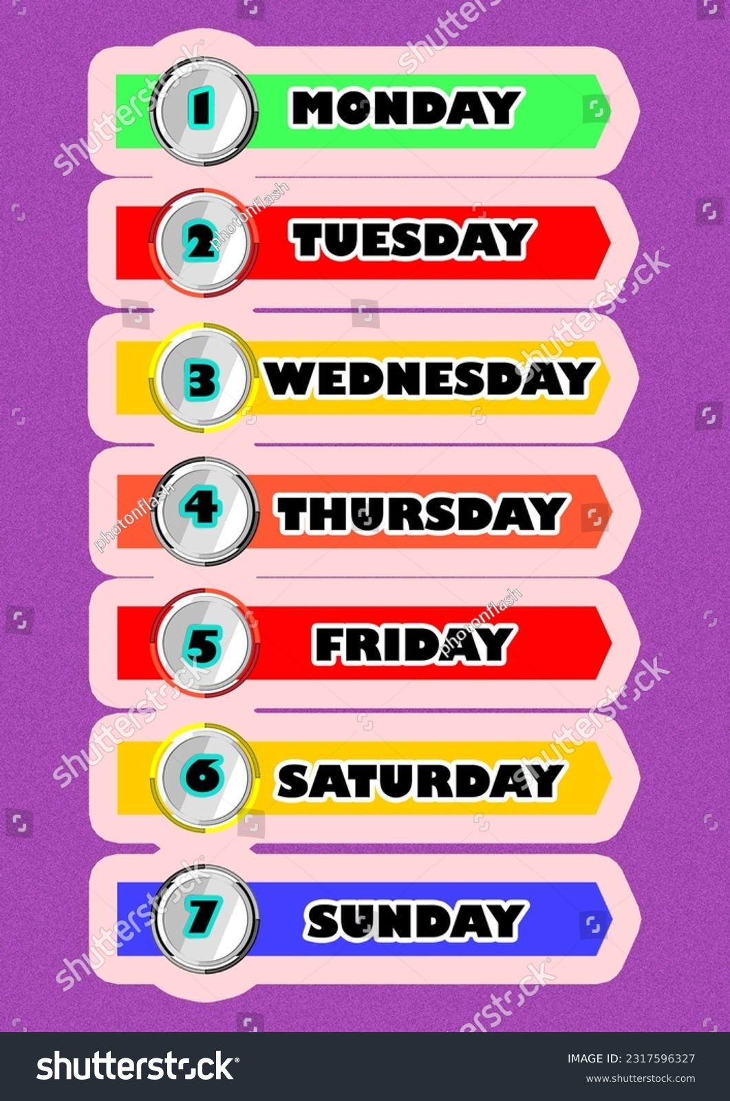 days of the week printable