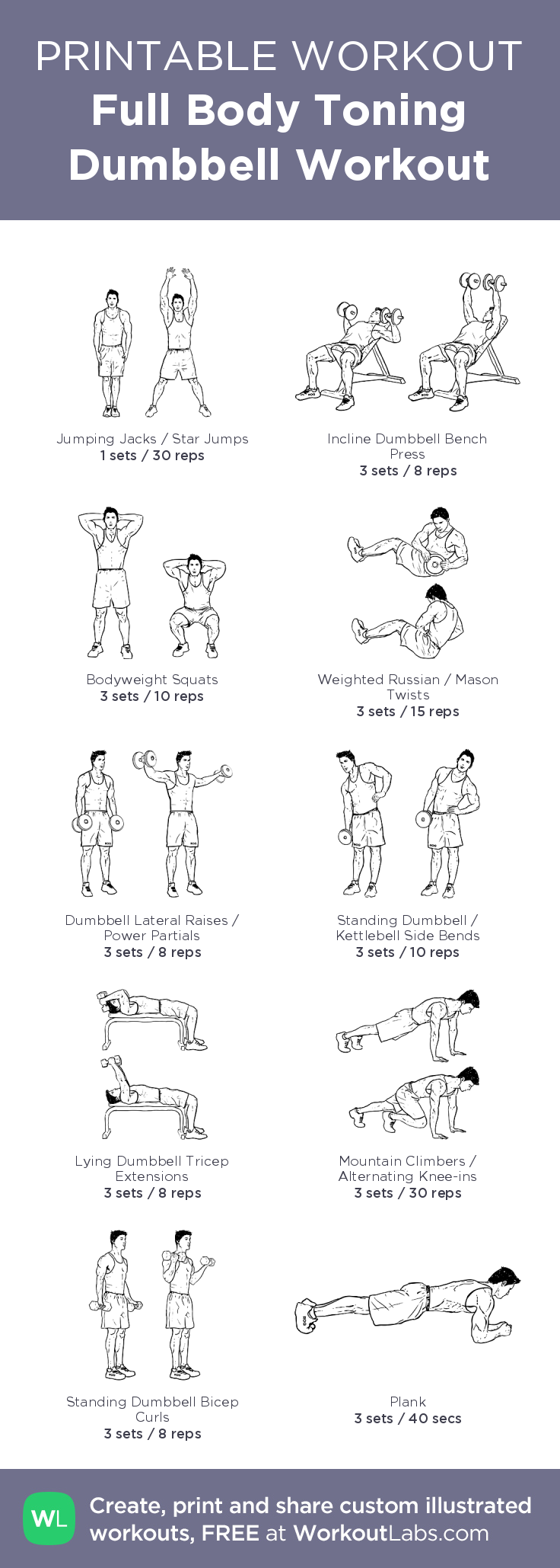Printable Db Upper Body Exercises Printable Dumbbell Upper Body Dumbbell Exercises Pdf Pdf Full Body