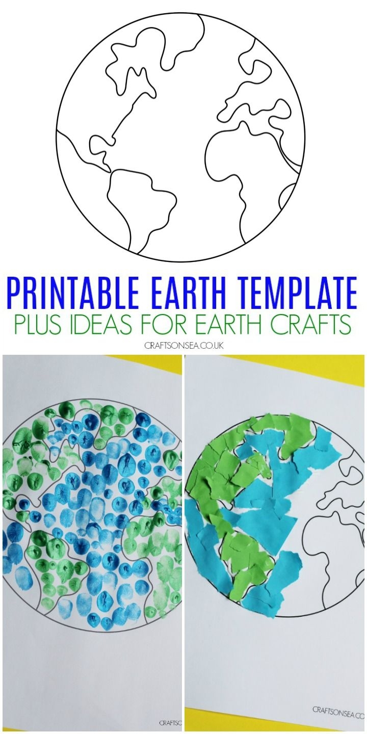 Printable Earth Template Perfect For Earth Day Crafts