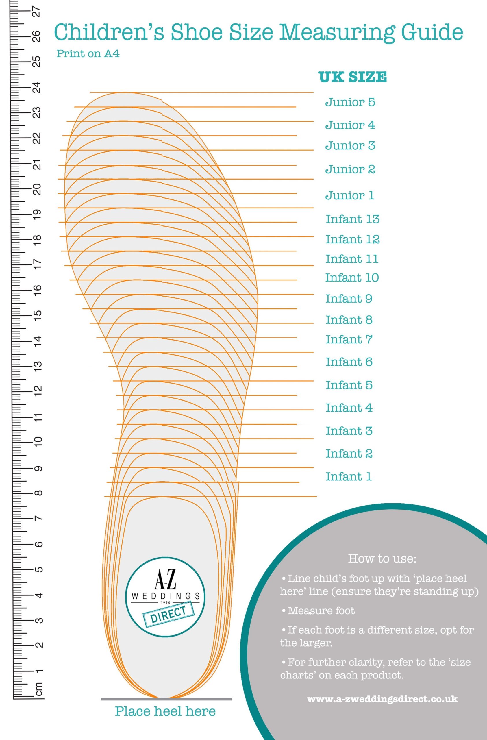 printable shoe size chart pdf