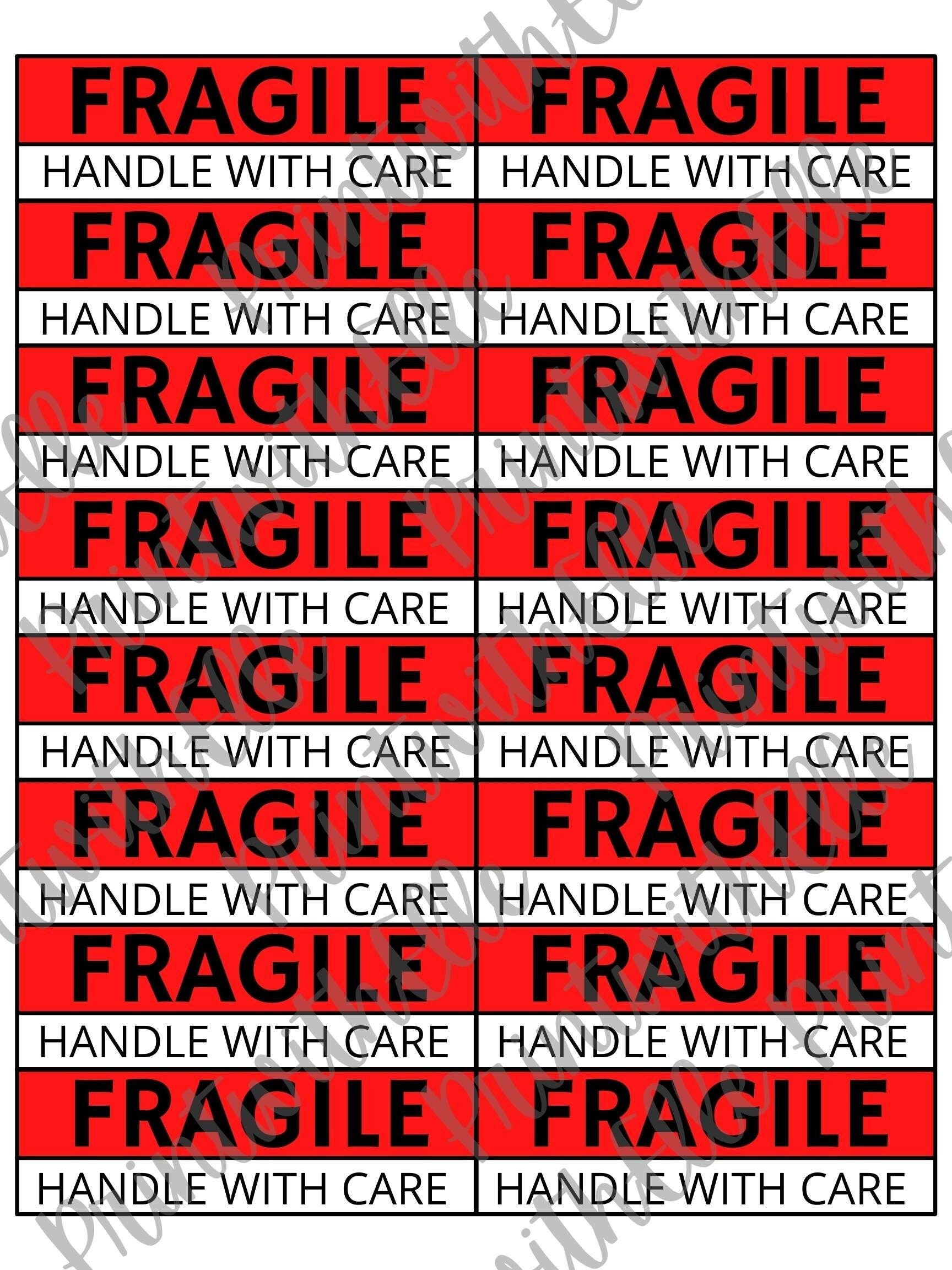 Printable Fragile Stickers Etsy