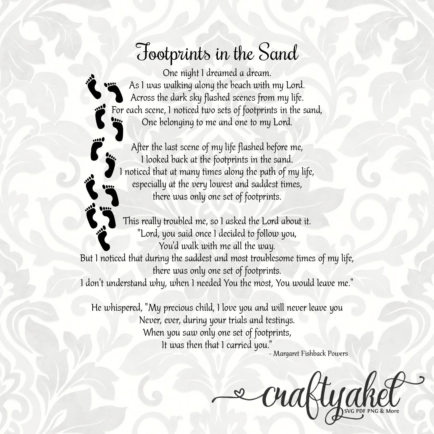 Printable Free Printable Footprints In The Sand Etsy Ireland